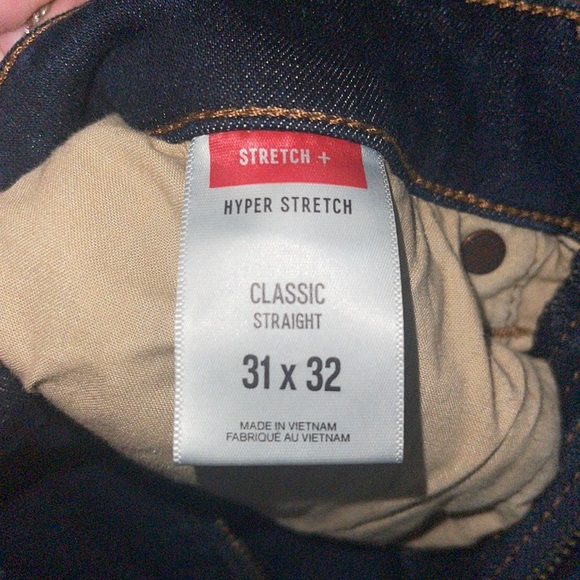 Express Men’s Classic Straight Hyper Stretch Dark Denim Jeans - Picture 4 of 6